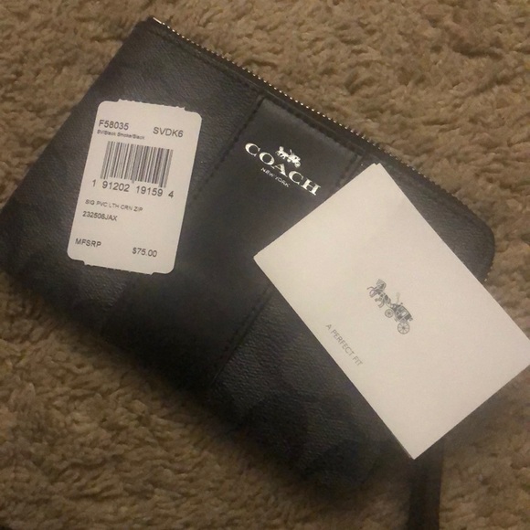Brand new, never used black Coach wristlet - Picture 3 of 3